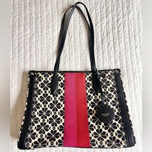 Kate Spade New York Spade Flower Jacquard Stripe Tote